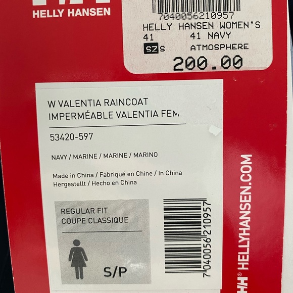 Helly Hansen Raincoat - Size Small Navy - Picture 9 of 14